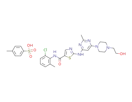N-(2-chloro-6-methylphenyl)-2-[6-[4-(2-hydroxyethyl)piperazin-1-yl]-2-methylpyrimidin-4-ylamino]-1,3-thiazole-5-carboxamide p-toluenesulfonate salt