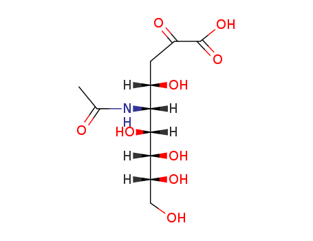 131-48-6,N-Acetylneuraminic acid,Aceneuramic acid;Acide aceneuramique;Acidium aceneuramicum;Acido aceneuramico;(-)-5-Acetamido-3,5-dideoxy-D-glycero-D-galacto-nonulosonic;Neuraminic acid, N-acetyl-;