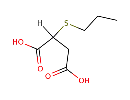 Molecular Structure of 45015-91-6 (2-(propylsulfanyl)butanedioic acid)