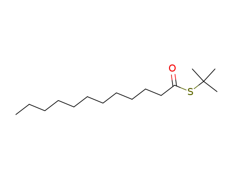 Molecular Structure of 107154-75-6 (Dodecanethioic acid, S-(1,1-dimethylethyl) ester)