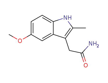 Molecular Structure of 15992-10-6 (2-(5-methoxy-2-methyl-1H-indol-3-yl)acetamide)