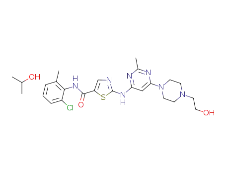 N-(2-chloro-6-methylphenyl)-2-[[6-[4-(2-hydroxyethyl)-1-piperazinyl]-2-methyl-4-pyrimidinyl]amino]-5-thiazolecarboxamide iso-propanolate