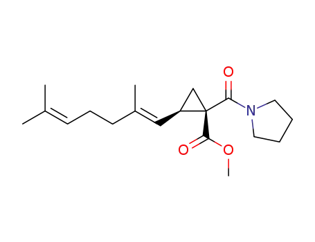 methyl 2-((E)-2,6-dimethylhepta-1,5-dienyl)-1-(pyrrolidin-1-ylcarbonyl)cyclopropanecarboxylate