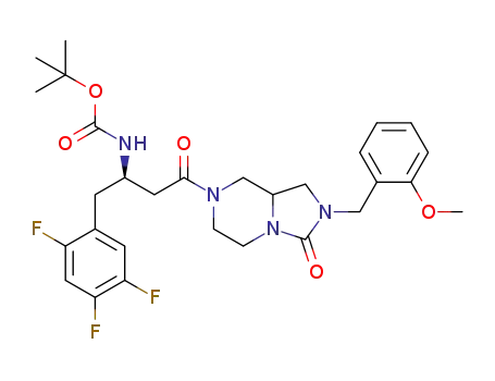 tert-butyl [(1R)-3-[2-(2-methoxybenzyl)-hexahydro-3-oxoimidazo[1,5-a]pyrazin-7(8H)-yl]-3-oxo-1-(2,4,5-trifluorobenzyl)propyl]carbamate