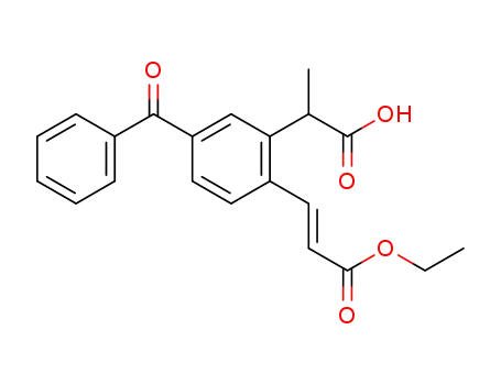 (E)-2-(5-benzoyl-2-(3-ethoxy-3-oxoprop-1-enyl)phenyl)propanoic acid