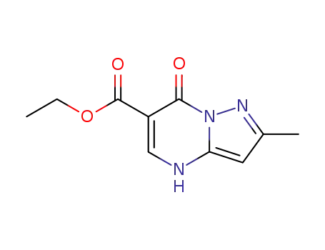 Molecular Structure of 99056-35-6 (ETHYL 2-METHYL-7-OXO-4,7-DIHYDROPYRAZOLO[1,5-A]PYRIMIDINE-6-CARBOXYLATE)