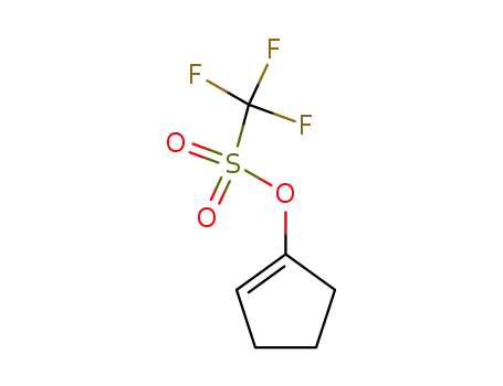 Molecular Structure of 28075-49-2 (Methanesulfonic acid, trifluoro-, 1-cyclopenten-1-yl ester)