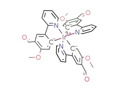 fac-[iridium(III)(2-(4'-methoxy-5'-(CHO)-phenyl)pyridine)3]
