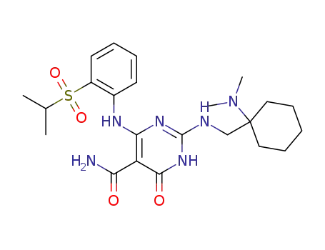2-({[1-(dimethylamino)cyclohexyl]methyl}amino)-4-{[2-(isopropylsulfonyl)phenyl]amino}-6-oxo-1,6-dihydropyrimidine-5-carboxamide