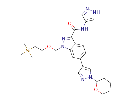6-[1-(tetrahydropyran-2-yl)-1H-pyrazol-4-yl]-1-(2-trimethylsilanylethoxymethyl)-1H-indazole-3-carboxylic acid (1H-pyrazol-4-yl)amide