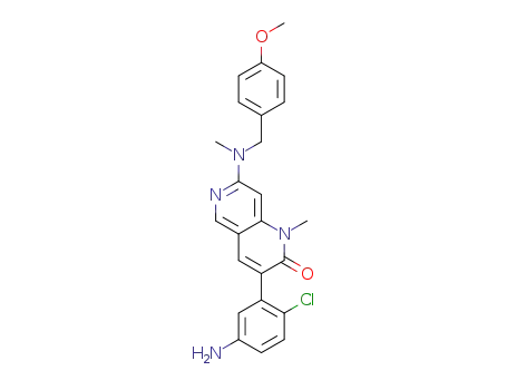 7-((4-methoxybenzyl)(methyl)amino)-3-(5-amino-2-chlorophenyl)-1-methyl-1,6-naphthyridin-2(1H)-one