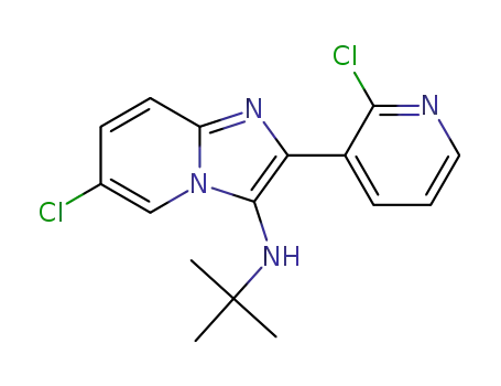 N-tert-butyl-6-chloro-2-(2-chloropyridin-3-yl)imidazo[1,2-a]pyridin-3-amine