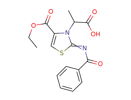 2-[4-(ethoxycarbonyl)-2-(benzoylimino)thiazol-3(2H)-yl]propanoic acid