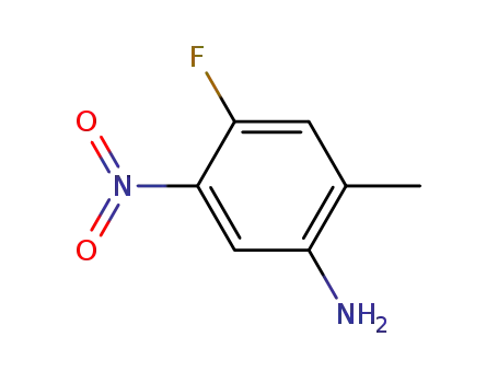 Molecular Structure of 446-18-4 (Benzenamine,  4-fluoro-2-methyl-5-nitro-)