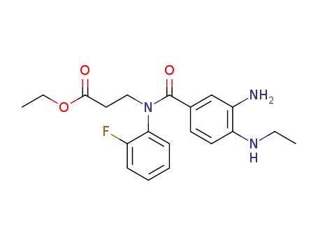 ethyl 3-(3-amino-4-(ethylamino)-N-(2-fluorophenyl)-benzamido)propanoate