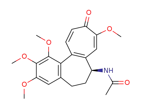 Molecular Structure of 518-12-7 ([(7S)-1,2,3,9-tetramethoxy-10-oxo-5,6,7,8,9,10-hexahydrobenzo[a]heptalen-7-yl]carbamic acid)