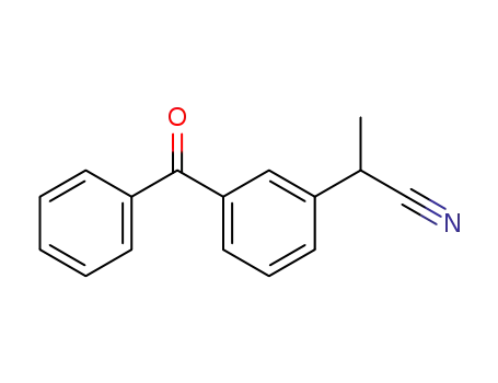alpha-(m-benzoylphenyl)propionitrile
