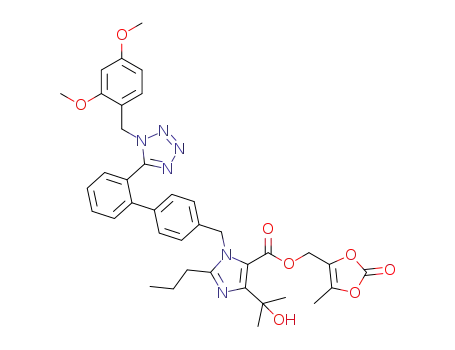 (5-methyl-2-oxo-1,3-dioxol-4-yl)methyl 1-({2'-[1-(2,4-dimethoxybenzyl)-1H-tetrazol-5-yl]biphenyl-4-yl}methyl)-4-(1-hydroxy-1-methylethyl)-2-propyl-1H-imidazole-5-carboxylate
