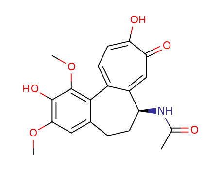 Molecular Structure of 33530-04-0 (N-[(7S)-2,10-dihydroxy-1,3-dimethoxy-9-oxo-5,6,7,9-tetrahydrobenzo[a]heptalen-7-yl]acetamide)