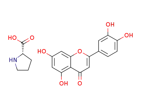 luteolin L-proline cocrystals (1:1)