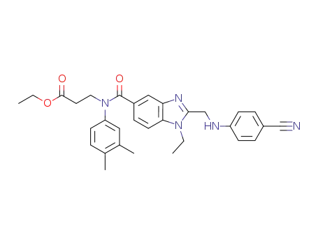 3-[{2-[(4-cyanophenylamino)methyl]-1-ethyl-1H-benzoimidazole-5-carbonyl}-(3,4-dimethyl-phenyl)amino]propionic acid ethyl ester
