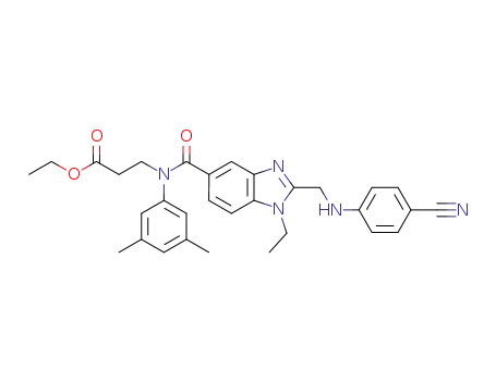3-[{2-[(4-cyanophenylamino)methyl]-1-ethyl-1H-benzoimidazole-5-carbonyl}(3,5-dimethylphenyl)amino]propionic acid ethyl ester