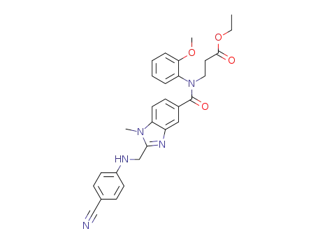 3-({2-[(4-cyanophenylamino)methyl]-1-methyl-1H-benzoimidazole-5-carbonyl}-(2-methoxyphenyl)amino)propionic acid ethyl ester