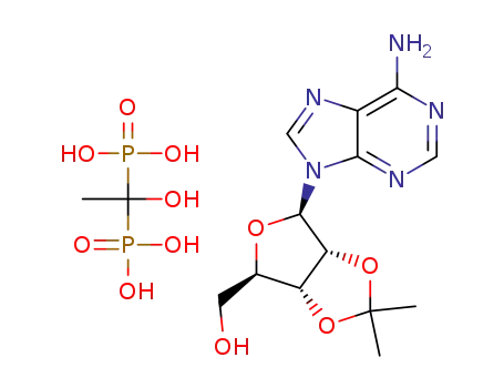 2',3'-O-isopropylidenadenosine salt of (1-hydroxyethane-1,1-diyl)bis(phosphonic) acid