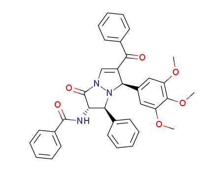 rac-N-((1S,6R,7R)-2-benzoyl-5-oxo-7-phenyl-1-(3,4,5-trimethoxyphenyl)-6,7-dihydro-1H,5H-pyrazolo[1,2-a]pyrazol-6-yl)benzamide
