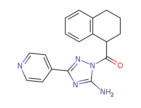 3-(pyridin-4-yl)-1-[(1,2,3,4-tetrahydronaphthalen-1-yl)carbonyl]-1H-1,2,4-triazol-5-amine