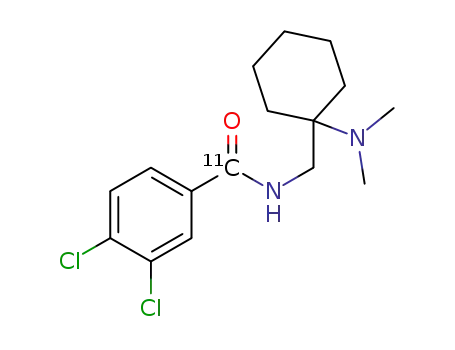 3,4-dichlorobenzene[11C]carboxylic acid (dimethylamino)cyclohexylmethyl amide