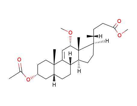 12α-methoxy-3α-acetoxy-5β-cholen-(9(11))-oic acid-(24)-methyl ester