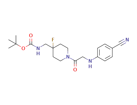 tert-butyl N-[[1-[2-(4-cyanoanilino)acetyl]-4-fluoro-4-piperidyl]methyl]carbamate