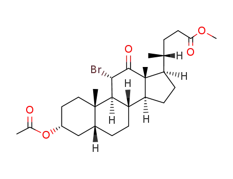 3α-acetoxy-11α-bromo-12-oxo-5β-cholan-24-oic acid methyl ester