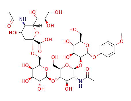 p-methoxyphenyl 5-acetamido-3,5-dideoxy-D-glycero-α-D-galacto-2-nonulopyranosylonate-(2→6)-β-D-galactopyranosyl-(1→4)-2-acetamido-2-deoxy-β-D-glucopyranosyl-(1→2)-α-D-mannopyranoside