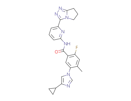 5-(4-cyclopropyl-1H-imidazol-1-yl)-N-(6-(6,7-dihydro-5H-pyrrolo-[2,1-c][1,2,4 ]triazol-3-yl)pyridin-2-yl)-2-fluoro-4-methylbenzamide