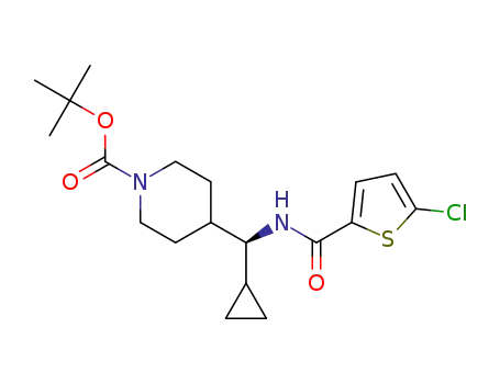 tert-butyl (S)-4-((5-chlorothiophene-2-carboxamido)(cyclopropyl)methyl)piperidine-1-carboxylate