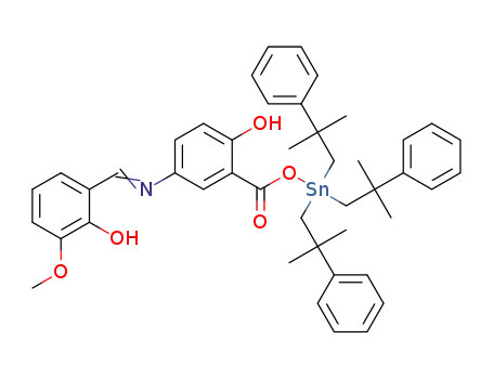 tris(2‐methyl‐2‐phenylpropyl)tin 5‐(3‐methoxysalicylideneamino)salicylate