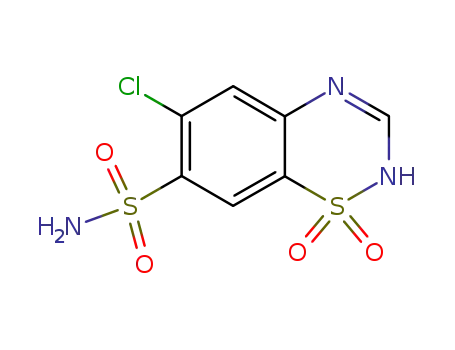 Molecular Structure of 58-94-6 (Chlorothiazide)