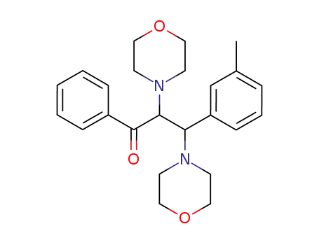 Molecular Structure of 6281-87-4 (3-(3-methylphenyl)-2,3-di(morpholin-4-yl)-1-phenylpropan-1-one)