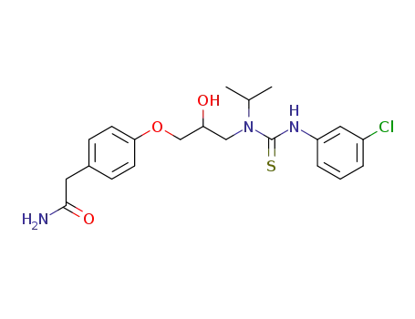 2-(4-(3-(3-(3'-chlorophenyl)-1-isopropylthioureido)-2-hydroxypropoxy)phenyl)acetamide