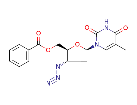 Molecular Structure of 106060-78-0 (5'-O-BENZOYL-3'-AZIDO-3'-DEOXYTHYMIDINE)