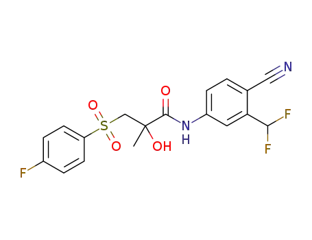 N-(4-cyano-3-(difluoromethyl)phenyl)-3-((4-fluorophenyl)sulfonyl)-2-hydroxy-2-methylpropanamide