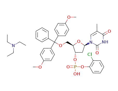 5'-O-(4,4'-dimethoxytrityl)thymidine-3'-O-(2-chlorophenyl)phosphate triethylammonium salt