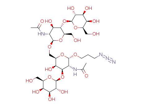 3-azidopropyl β-D-galactopyranosyl-(1→4)-2-acetamido-2-deoxy-β-D-glucopyranosyl-(1→6)-[β-D-galactopyranosyl-(1→3)]-2-acetamido-2-deoxy-α-D-galactopyranoside