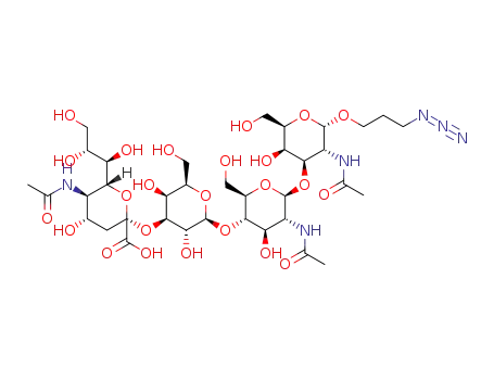 3-azidopropyl 5-acetamido-3,5-dideoxy-D-glycero-α-D-galacto-2-nonulopyranosyl-(2→3)-β-D-galactopyranosyl-(1→4)-2-acetamido-2-deoxy-β-D-glucopyranosyl-(1→3)-2-acetamido-2-deoxy-α-D-galactopyranoside