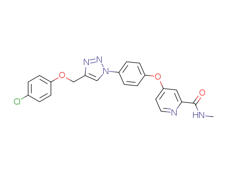4-(4-(4-((4-chlorophenoxy)methyl)-1H-1,2,3-triazol-1-yl)phenoxy)-N-methylpicolinamide