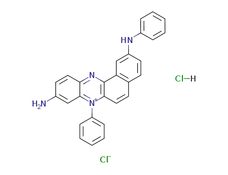 9-amino-2-anilino-7-phenyl-benzo[a]phenazinium; chloride-hydrochloride