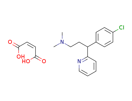 113-92-8,Chlorpheniramine maleate,2-Pyridinepropanamine,?-(4-chlorophenyl)-N,N-dimethyl- [132-22-9] but the (Z)-2-butenedioate (1:1);Prestwick_57;Allergin;Chlor-trimeton;Teldrin;Piriton;Chlorprophenpyridamine;but-2-enedioic acid; 3-(4-chlorophenyl)-N,N-dimethyl-3-pyridin-2-yl-propan-1-amine;Chlorpheniramine maleate (JP14/USP);[3-(4-chlorophenyl)-3-pyridin-2-yl-propyl]-dimethyl-azanium; (Z)-4-hydroxy-4-oxo-but-2-enoate;Chlor-Tripolon;Neorestamin;Chlor-trimeton (TN);2-Pyridinepropanamine,?-(4-chlorophenyl)-N,- N-dimethyl-,(2Z)-2-butenedioate (1:1);chlorphenamine hydrogen maleate;Teldrin (TN);