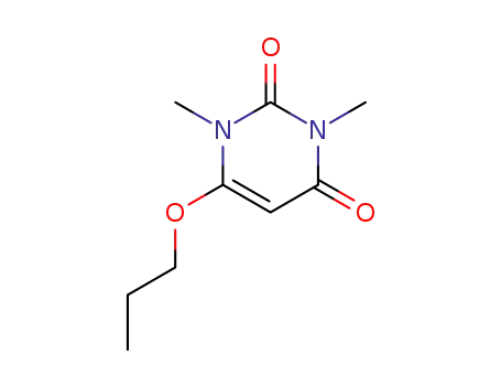 Molecular Structure of 93767-18-1 (2,4(1H,3H)-Pyrimidinedione, 1,3-dimethyl-6-propoxy-)